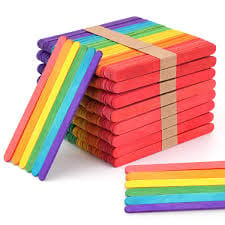 Multicolour Ice Cream Stick (Craft Purpose) - Small Size