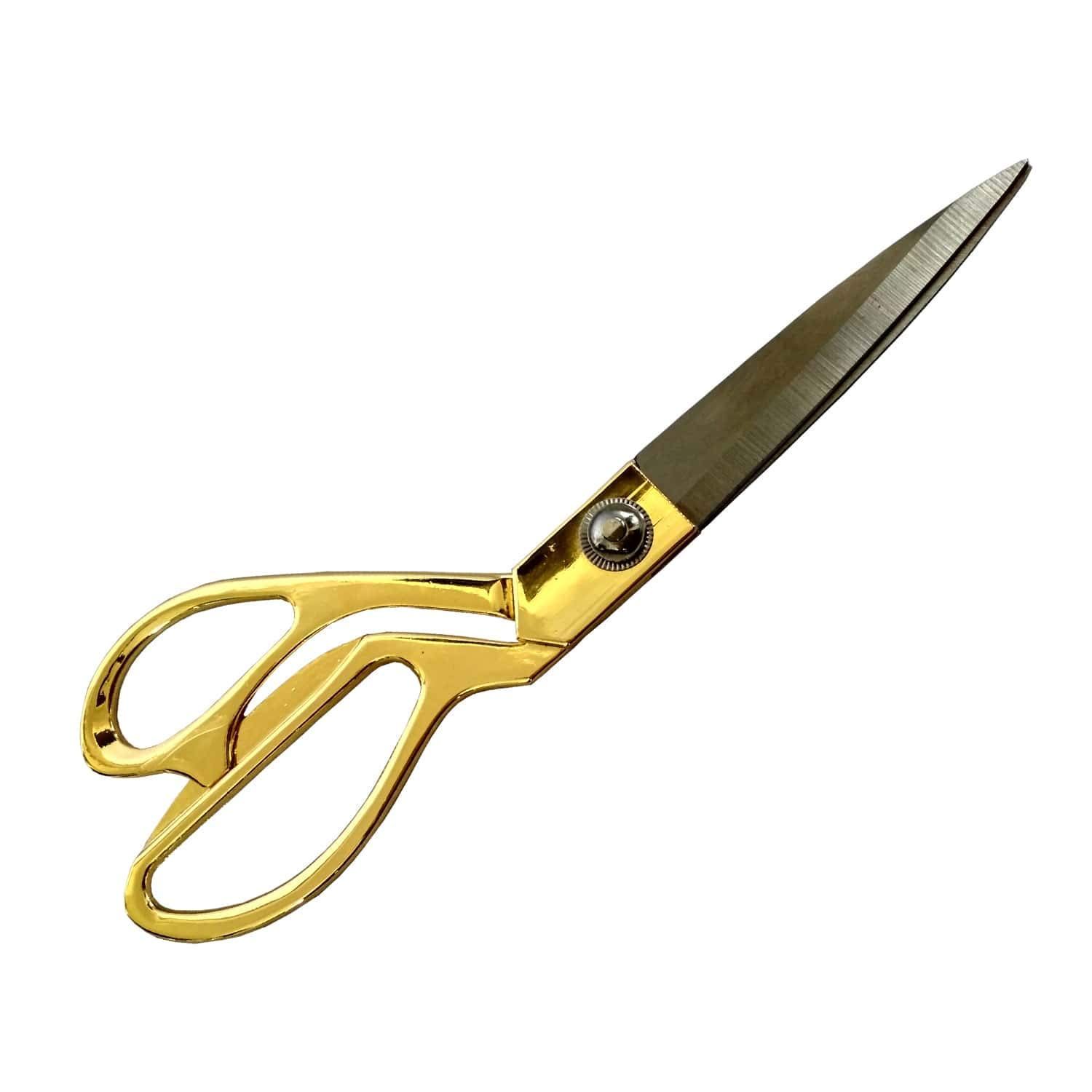 Nawani Steel Tailoring Scissor with Brass Finish Handle for Cloth Cutting Single Scissor (8 Inches)