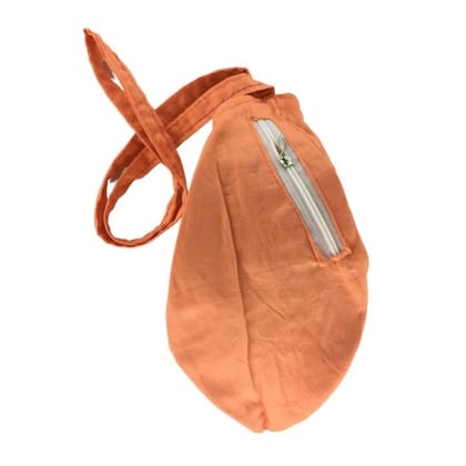 MAYAPURI Krishna Printed Chanting Bag/Gomukhi Japa Bag/Beads Bag with Zip Pocket (Pack of 1)