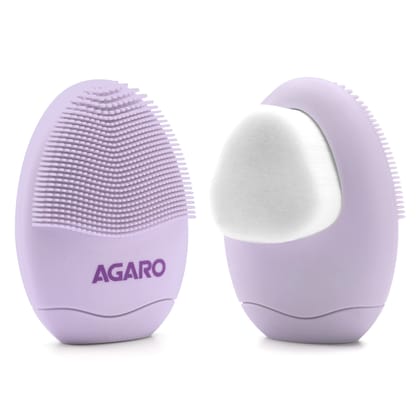 AGARO Facial Cleansing Brush, 2-in-1 Soft Bristle & Silicone Facial Cleansing Brush for Exfoliation & Deep Pore Cleansing, Suitable for Sensitive, Delicate and Dry Skin, CB2105, Purple AGARO Facial Cleansing Brush, 2-in-1 Soft Bristle & Silicone Facial C AGARO Facial Cleansing Brush, 2-in-1 Soft Bristle & Silicone Facial Cleansing Brush for Exfoliation & Deep Pore Cleansing, Suitable for Sensitive, Delicate and Dry Skin, CB2105, Purple AGARO Facial Cleansing Brush, 2-in-1 Soft Bristle & Silicone Facial C