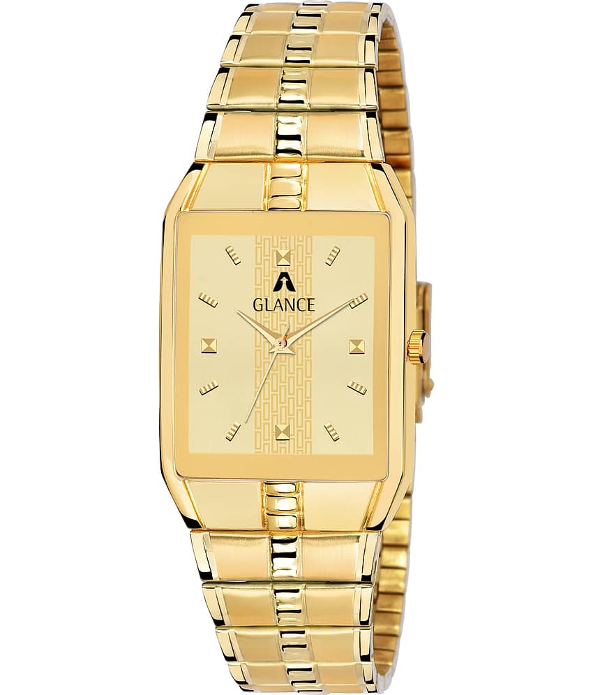 Aglance - Gold Metal Analog Men's Watch