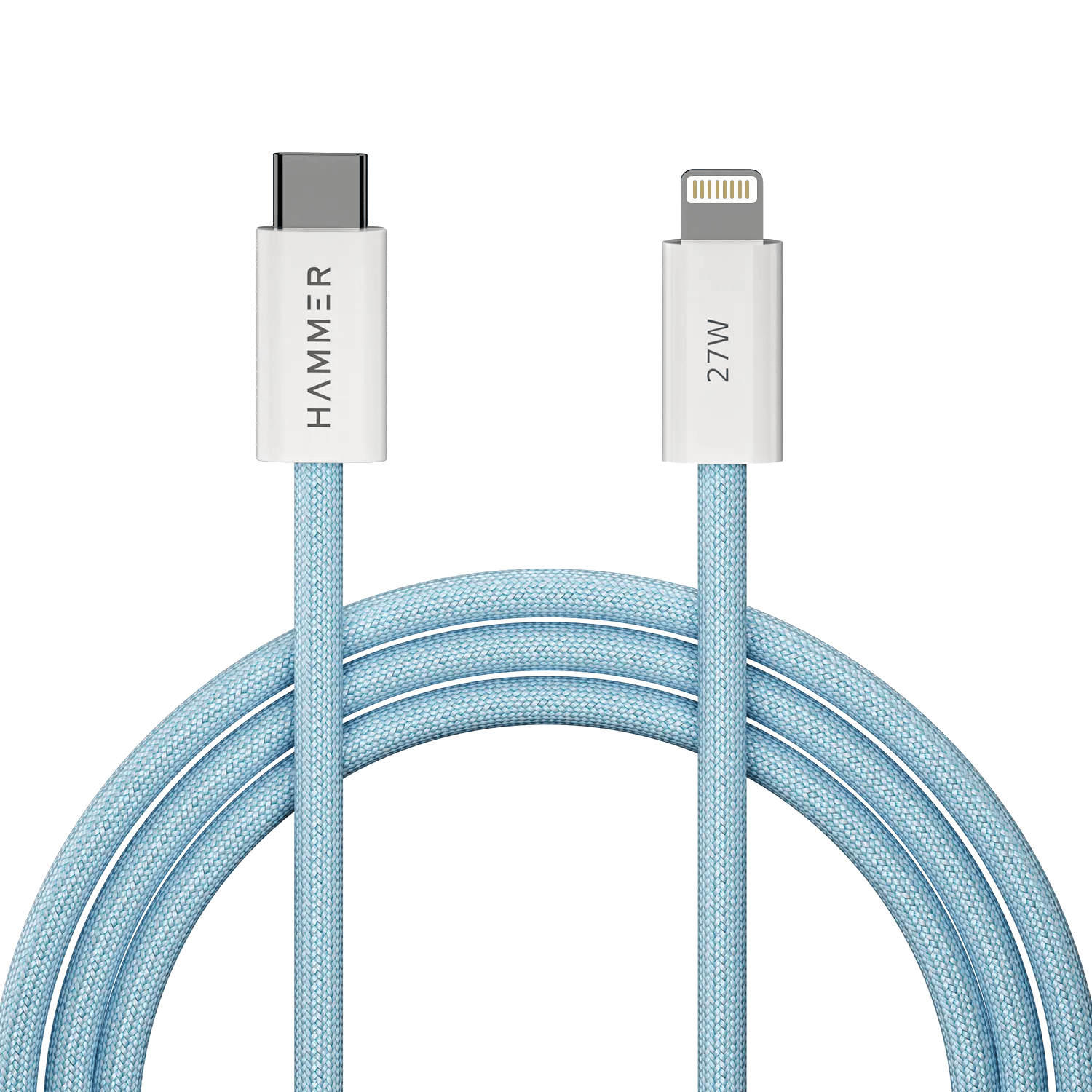Hammer 27W Fast Charging Type-C to Lightning Cable with 8 pins, pure copper for all Apple Devices(Inc iPad)
