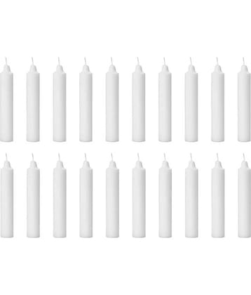 PROSPERRO LUMO - Off White Unscented Pillar Candle 10 cm ( Pack of 20 )