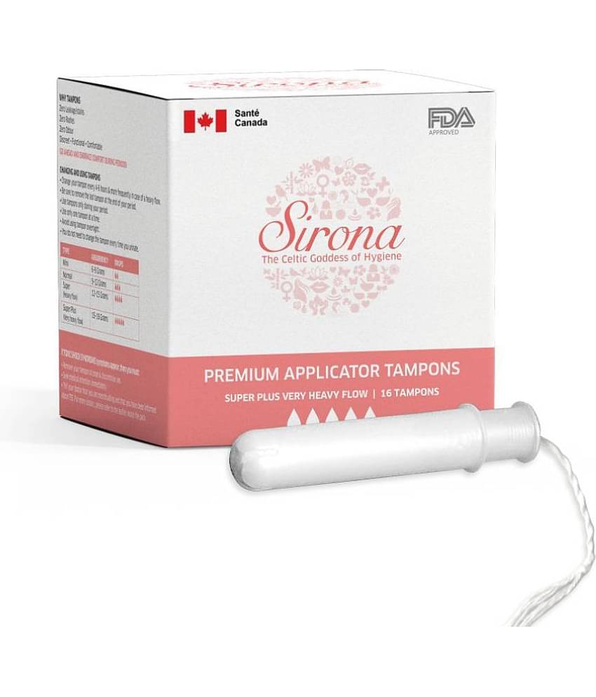 SIRONA Applicator Tampons Super Plus Heavy Flow (16 Pcs - 1 Pack)