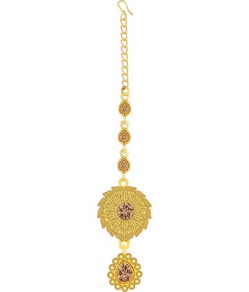 Paola Exclusive Stylish Gold Plated Traditional Maang Tikka Jewellery For women Girl