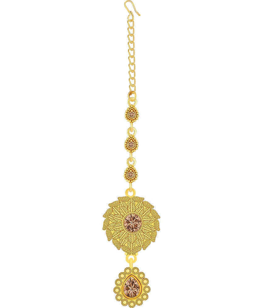 Paola Exclusive Stylish Gold Plated Traditional Maang Tikka Jewellery For women Girl