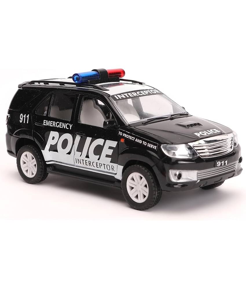 Plastic Police Interceptor Fortune Pull Back Car, Number of Pieces: 1, Black, for Kids