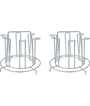 Oc9 Stainless Steel Glass Stand / Glass Holder For Kitchen (Pack of 2)
