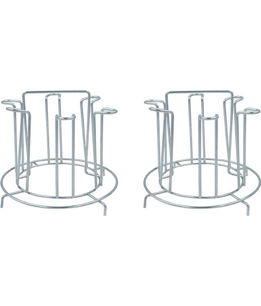 Oc9 Stainless Steel Glass Stand / Glass Holder For Kitchen (Pack of 2)