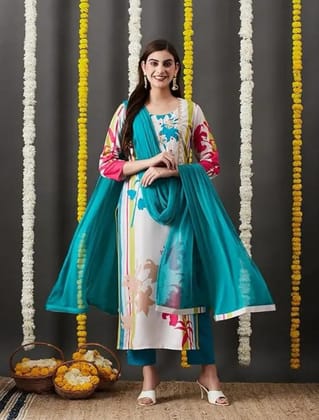 Cotton Digital Print Suit Set-S
