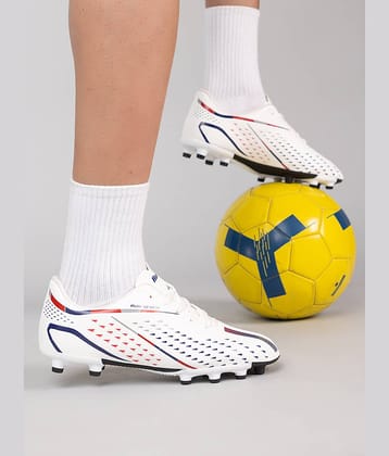 RUN SEVEN ( by GO21 ) F2 Air White Football Shoes