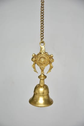 Brass Wall Hanging Temple Bell - 3*3*25 Inch (BS1511 A)