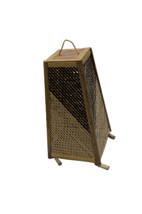 Bamboo Hanging Lamp Shade Square  10.5In