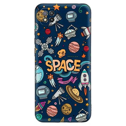 Space Equipment POCO C3 Premium Embossed Mobile cover