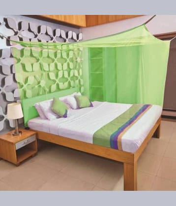 NISSI King Pink Plain Mosquito Net, Machardani