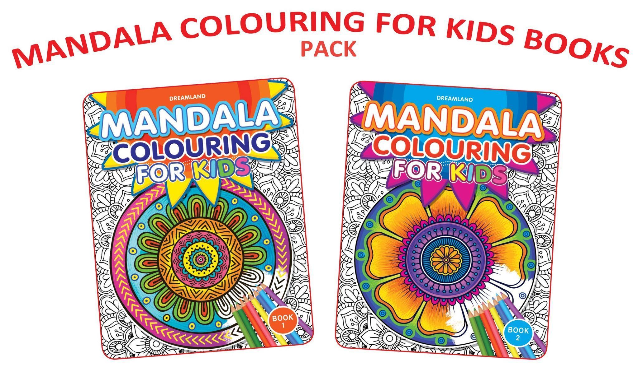 Mandala Colouring 2 Books Pack for Kids Age 5 - 15 | Mandala Art Colouring for Beginners [Paperback] Dreamland Publications