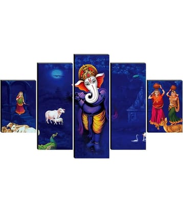 Saf Lord Ganesh Ji Religious Wall Hanging Framed Painting