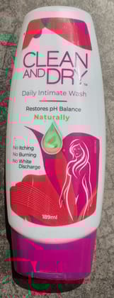Clean and dry daily intimate balance 
