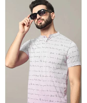 RELANE Cotton Blend Regular Fit Printed Half Sleeves Mens T-Shirt - White ( Pack of 1 ) - None