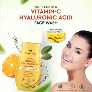 GLOBUS NATURALS Vitamin C  Hyaluronic Acid Skin Whitening Lightening Brightening Face wash For 100ml