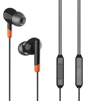 itel IEP-12 3.5 mm Wired Earphone In Ear Passive Noise cancellation Black