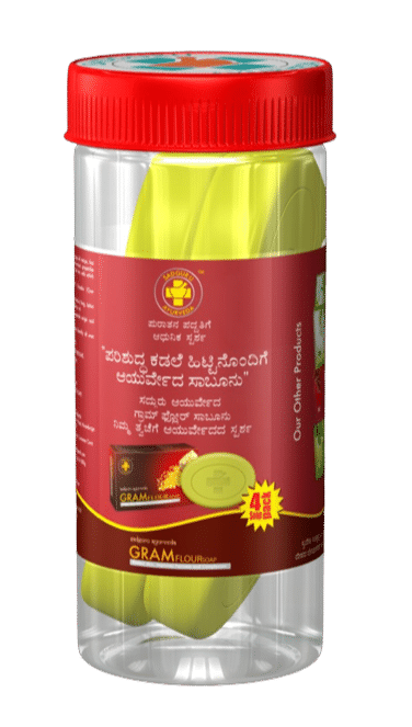 Sadguru Ayurveda Gram Flour Soap, 75 gm Each Pack of 4