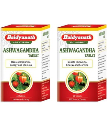 Baidyanath Ashwagandha Tablet, Immunity Booster, 60 Tablets (Pack of 2)