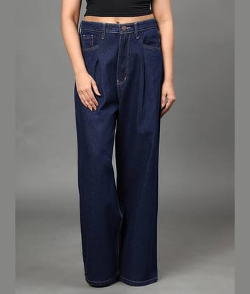 AngelFab - Navy Blue Denim Flared Women's Jeans ( Pack of 1 )