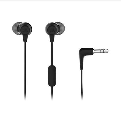 JBL T50HI in-Ear Wired Earphone with Noise Isolation Mic- Black