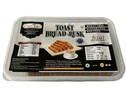 TOAST BREAD RUSK200GM GLUTEN FREE