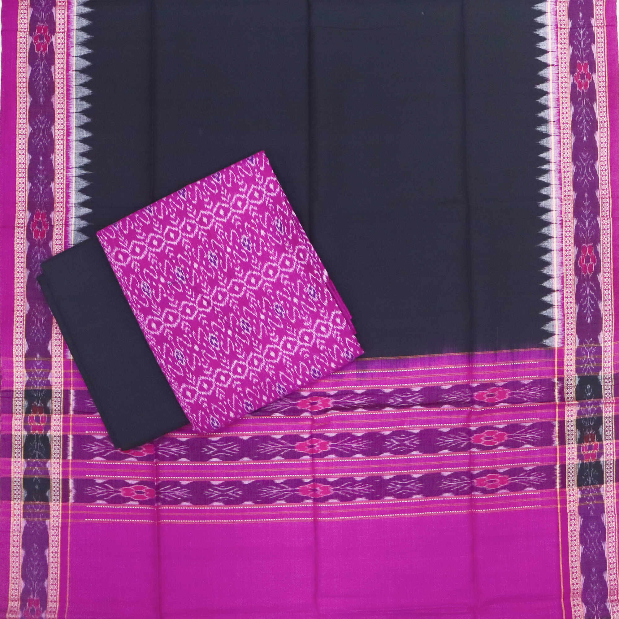 Sambalpuri Cotton Dress Set (Pink)