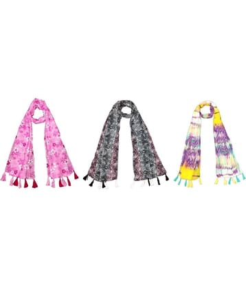 stolevilla Multi Poly Cotton Yarn Stoles ( Pack of 3 )