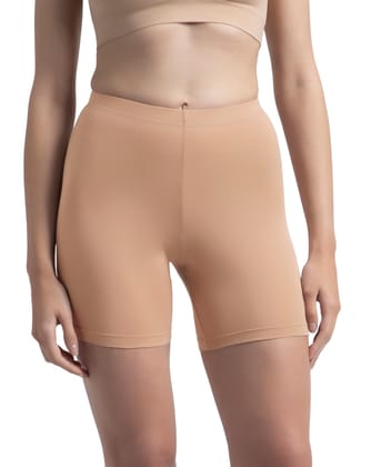 Jockey 1529 Women's High Coverage Super Combed Cotton Elastane Stretch Shorties with Concealed Waistband_Almondine_L Jockey 1529 Women's High Coverage Super Combed Cotton Elastane Stretch Shorties with Concealed Waistband_Almondine_L - Almondine / L