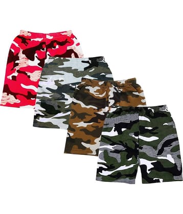 COOLTEES4U Pack of 4 Cotton Blend Shorts For Boys ( Multicolor )