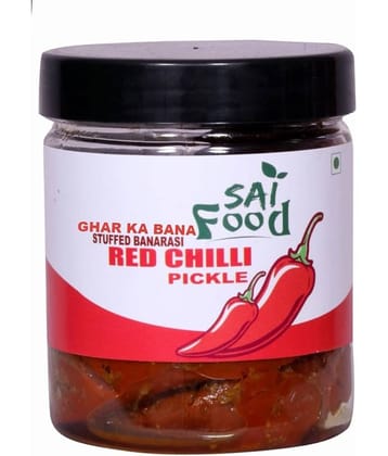 SAi Food GHAR KA BANA Stuffed Banarasi Red Chilli Pickle Lal mirch ka achar|Traditional Banarasi Flavor Pickle 250 g