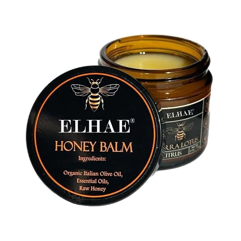 ELHAE Honey Cream | Raw Honey & Organic Italian Olive Oil | Deeply Moisturizing & Nourishing Balm for Face, Lips & Body | Natural Skincare with Essential Oils - 50g