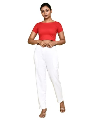 168CSS 4Cats Free Size Stylish Pajama Pants - White