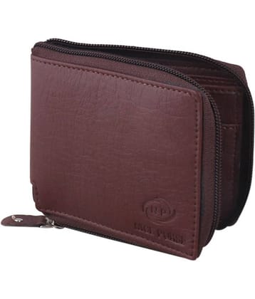 Nice Purse Tan PU Men's Zip Around Wallet,Two Fold Wallet,Coin Pouch ( Pack of 1 )