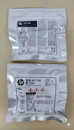 HP W3T10B Black 2590 Solvent Print Cartridge Comaptible with Handheld Inkjet Printers -  (Pack of 2)