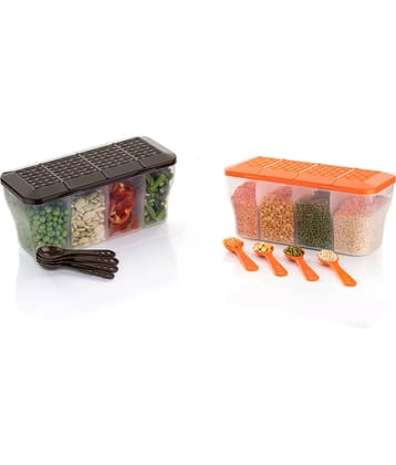 OFFYX - Kitchen Container PET Multicolor Spice Container ( Set of 2 )