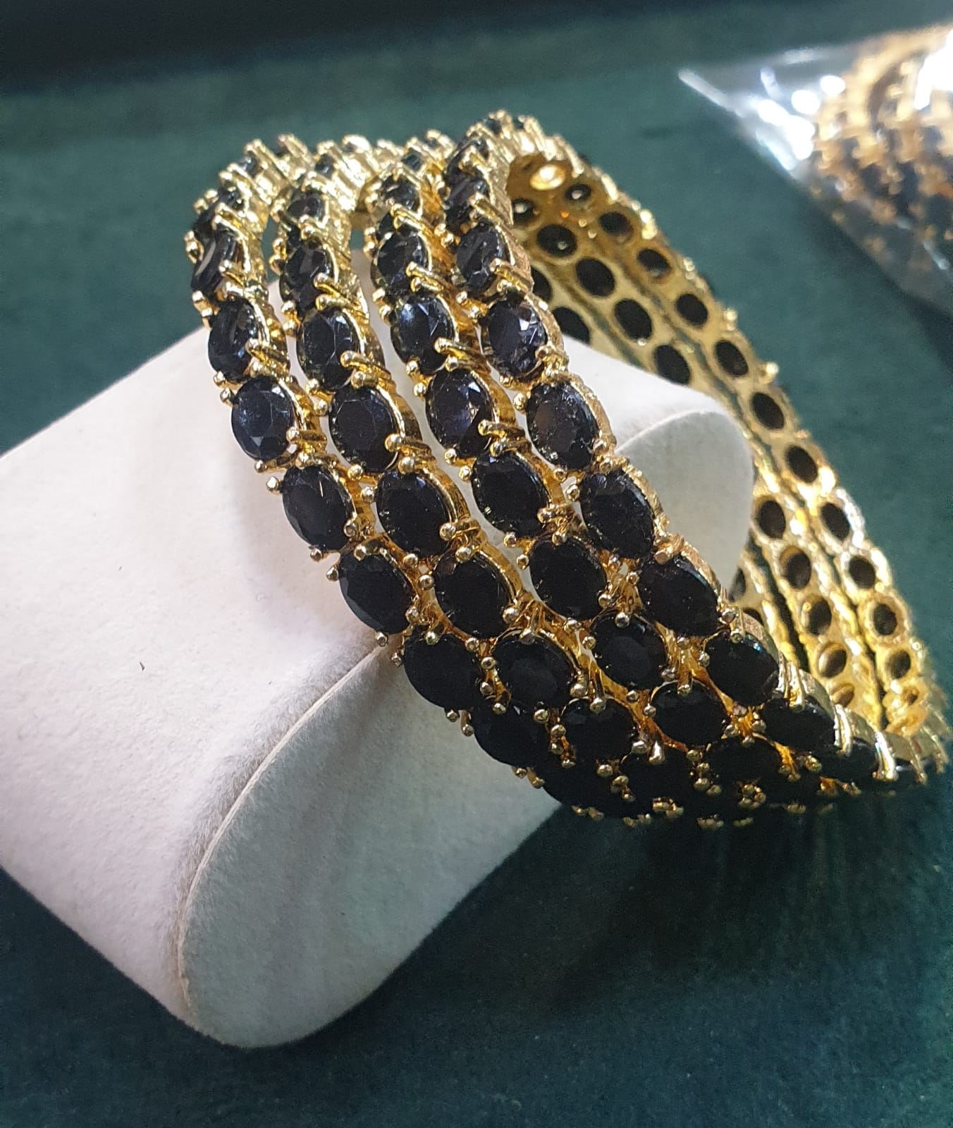 Stone bangles handmade 4 bangles in each set