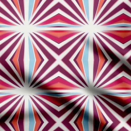 3D Grids Print Fabric-Cotton