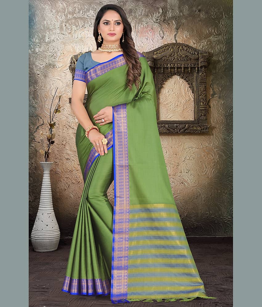 LEELAVATI Silk Woven Saree With Unstitched Blouse Piece ( Multicolor )