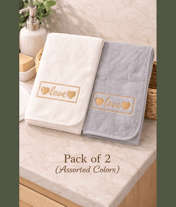 Satisfyn Pack of 2 Microfibre 451-500 -GSM Hand Towel ( Assorted )