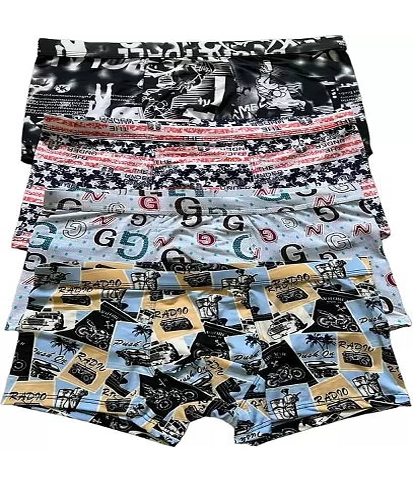 Cavenders Pack of 3 Nylon Trunks For Men's ( Multicolor )