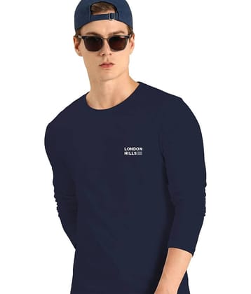 LONDON HILLS Pack of 1 Cotton Blend Regular Fit Men's T-Shirt ( Green )