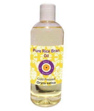 Deve Herbes Pure Rice Bran (Oryza sativa) Carrier Oil 200 ml