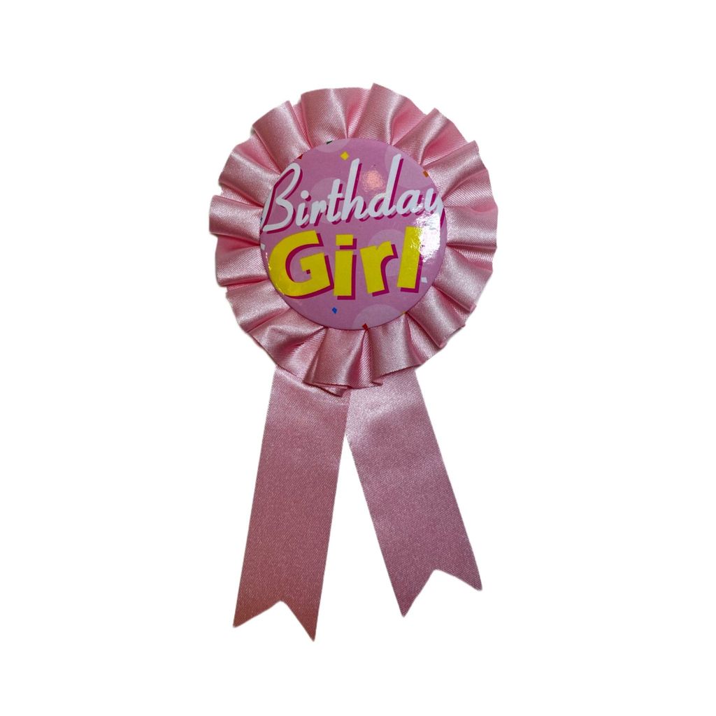 Birthday Girl Award Ribbon Glossy Pink - 1PC - Party and Festive Needs | Buy online on ZillyBuy