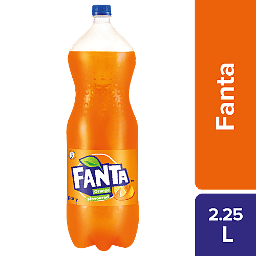 Fanta Soft Drink - Orange Flavour, 2.25 L Bottle