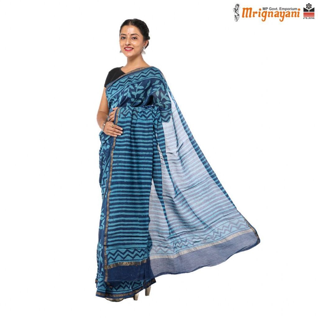 HANDLOOM CHANDERI SILK SAREE WITH BLOUSE (SKU - 1SCZ01110120, SAREE- 1270) - Sarees | Buy online on ZillyBuy